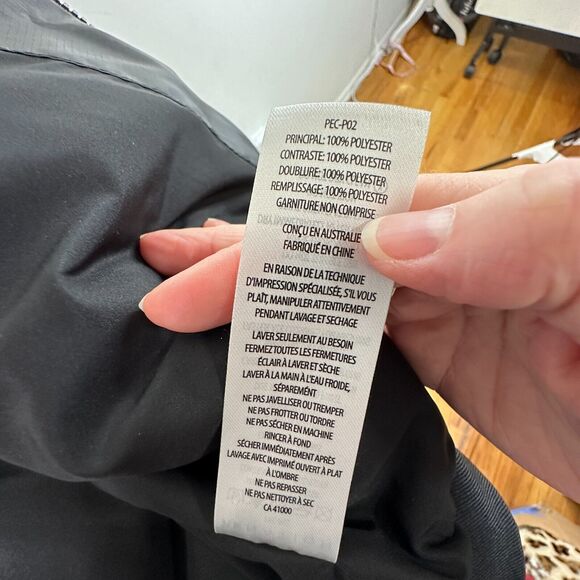 PE Nation Black & White Lead Right Logo Print 004 Zip Lined Puffer Jacket XS - Picture 12 of 14